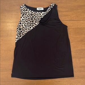 Asymmetrical Leopard Tank Top Size L